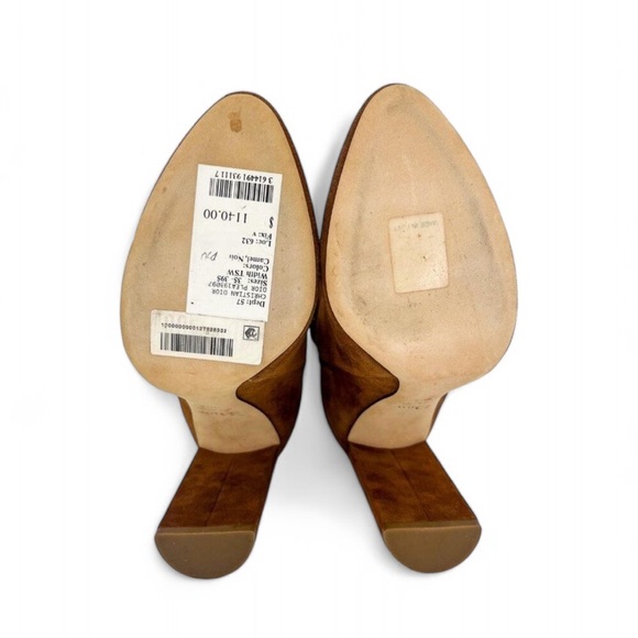 NEW Christian DIOR Brown Suede CD Logo Block Heel Ankle Boots Size EU36.5 - Picture 10 of 10
